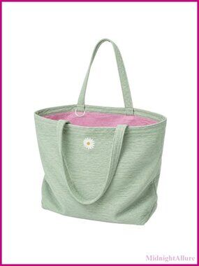 Soft Polyester Tote Bag Packable Foldable Beach Travel Shoulder Bag